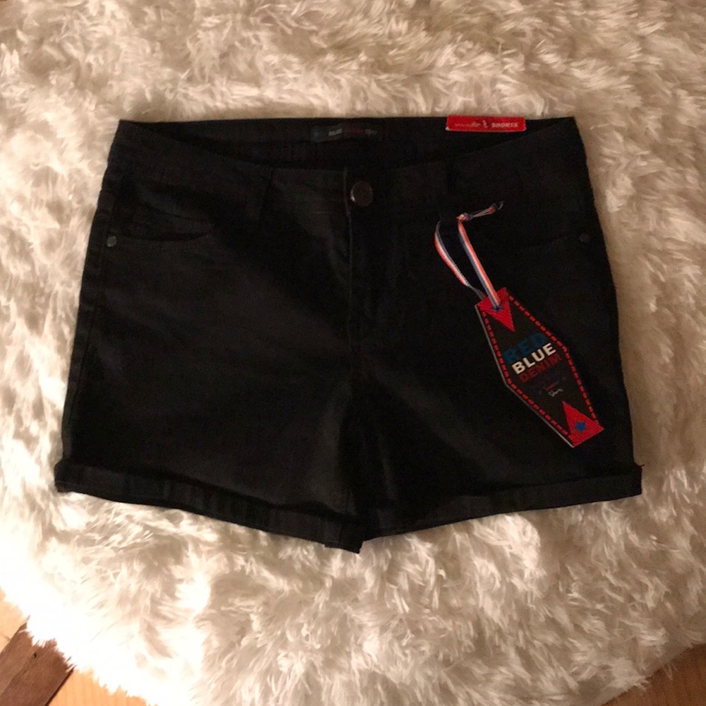 Black Denim Short Shorts